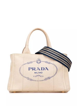 Prada Pre-Owned 2013-2025 Small Canvas Canapa Logo satchel - Brown