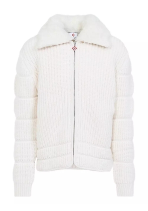 Casablanca ribbed-knit jacket - White