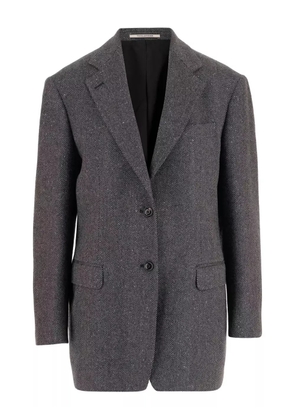 Tagliatore herringbone single-breasted blazer - Black