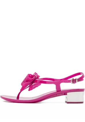 Ferragamo Pre-Owned 30mm bow-detail sandals - Purple