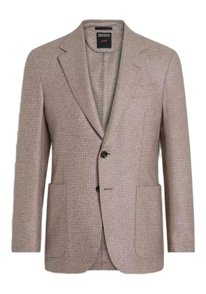 Zegna checked button blazer - Neutrals