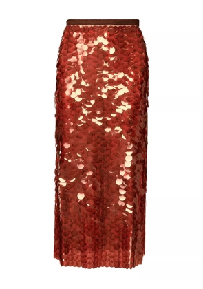 Fabiana Filippi sequin embellished midi skirt - Red