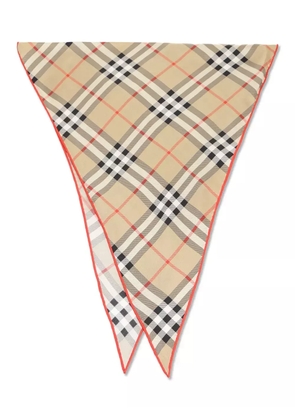Burberry checked scarf - Neutrals