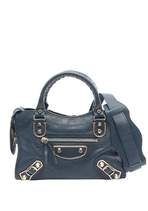 Balenciaga Pre-Owned 2010-2025 Mini Motocross Classic Metallic Edge City satchel - Green