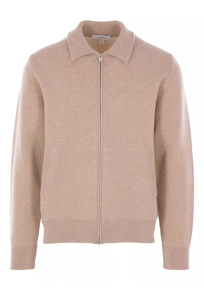 Lardini zip-up long-sleeve cardigan - Neutrals