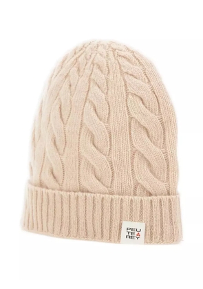 Peuterey Annecy cable-knit beanie hat - Neutrals