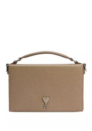 AMI Paris Lunch Box leather bag - Neutrals