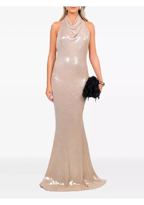 ROSERRY Capri cowl-neck maxi dress - Gold