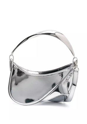 Mugler Spiral Curve 01 foiled tote bag - Grey