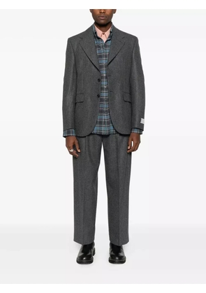 LC23 plaid-check button-up shirt - Blue