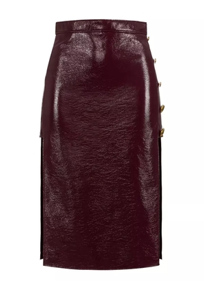 Elisabetta Franchi button-detail midi skirt - Brown