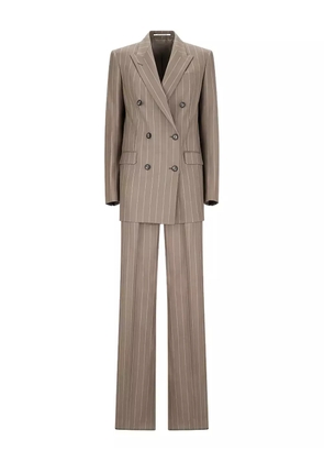 Tagliatore Jasmine pinstriped jumpsuit - Brown