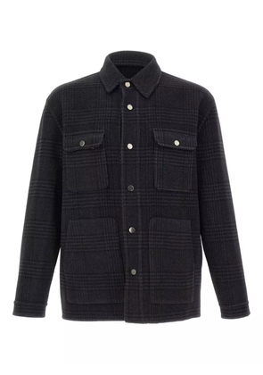 Paolo Pecora micro-check four-pocket jacket - Black