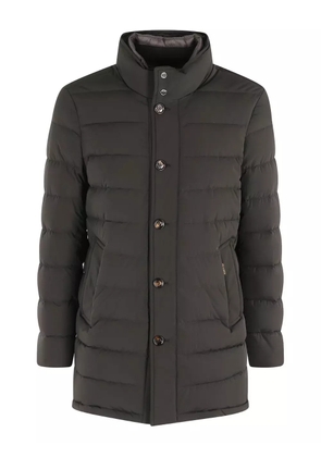 Moorer Calegari-KN quilted button coat - Brown