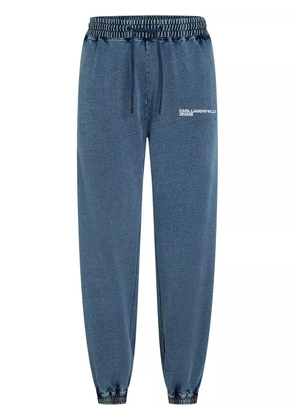 Karl Lagerfeld Jeans acid-wash track pants - Blue