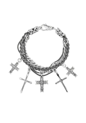 Emanuele Bicocchi Notre-Dame cross-charm bracelet - Silver