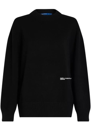 Karl Lagerfeld Jeans intarsia-knit monogram sweater - Black