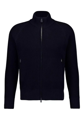 Piacenza Cashmere knitted bomber jacket - Blue