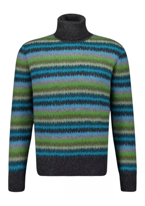 Piacenza Cashmere striped-pattern cashmere sweater - Blue