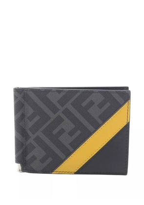 Fendi Pre-Owned 2010-2025 Zucca Coated Canvas Diagonal card holder - Grey