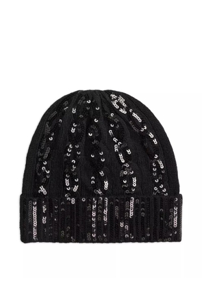 Polo Ralph Lauren sequin-embellished beanie hat - Black