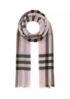 Burberry check-pattern scarf - Pink