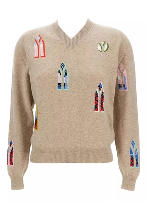 Barrie window intarsia-knit sweater - Neutrals