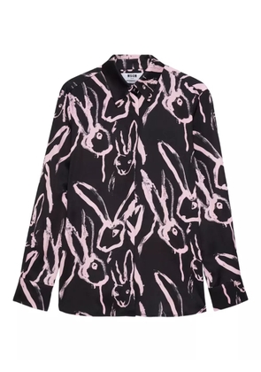 MSGM rabbit print shirt - Black
