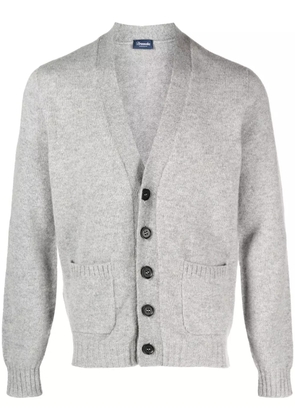 Drumohr mélange V-neck wool cardigan - Grey