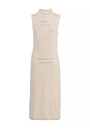 Voyage Et Cie Pre-owned high-neck patchwork dress - Neutrals