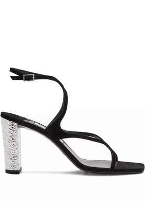 Jimmy Choo 85mm Azie textured sandals - Black