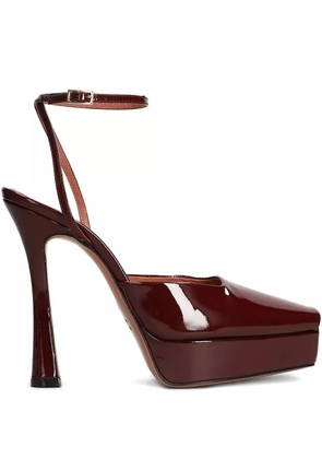 Castagna 120mm Vicky platform ankle-strap pumps - Red