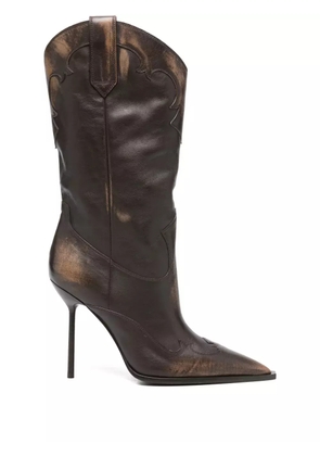Paris Texas pointed-toe stiletto-heel boots - Brown