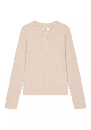 STUDIO TOMBOY Henley-neck T-shirt - Neutrals