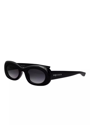 Alexander McQueen Eyewear oval-frame sunglasses - Black