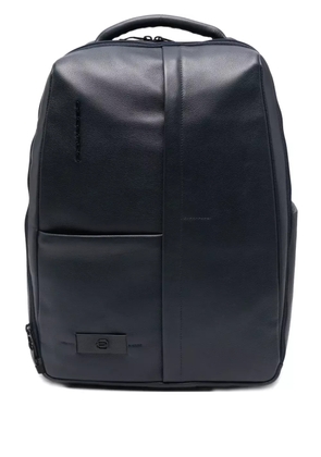 PIQUADRO logo-patch backpack - Blue
