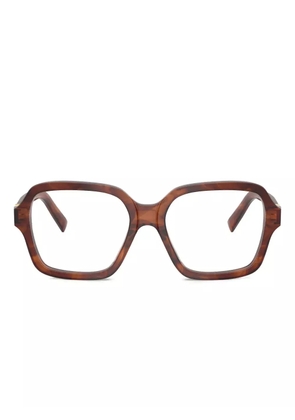 Miu Miu Eyewear geometric-frame glasses - Brown
