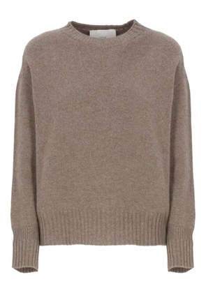 Vanisè ribbed-trims crew-neck sweater - Brown