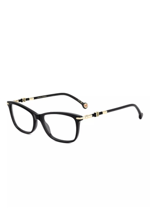 Carolina Herrera square-frame logo-detail glasses - Black