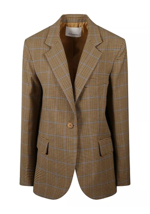 The Frankie Shop Lyra houndstooth blazer - Brown