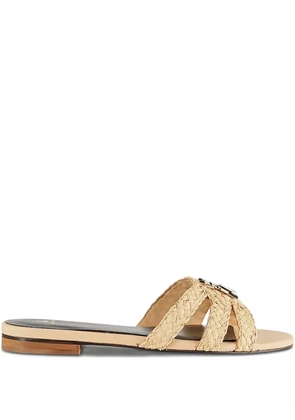 Patrizia Pepe raffia flat sandals - Neutrals