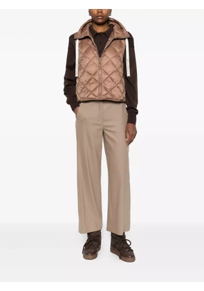 Max Mara quilted hooded gilet - Brown