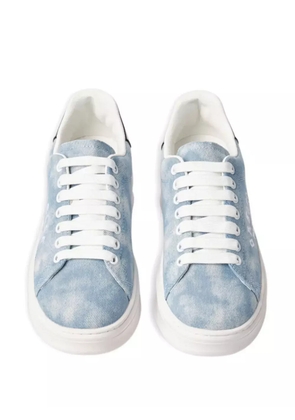 Gaelle logo-embroidery denim sneakers - Blue