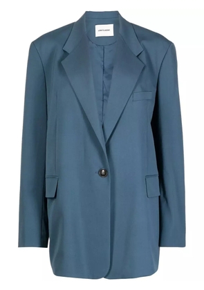 Low Classic oversized padded shoulder single-breasted blazer - Blue