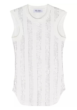 The Attico Reese crystal-embellished tank top - White