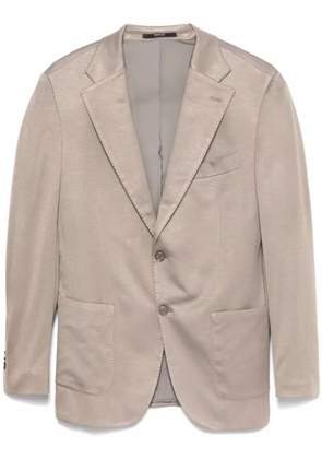 Boggi Milano jersey blazer - Brown