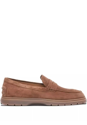 Tod's Ibrido tonal-stitching loafers - Brown