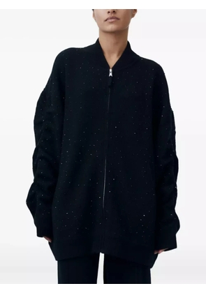 Allude zip-up cardigan - Black