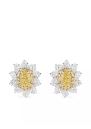 HYT Jewelry 18K white and yellow gold diamond earrings
