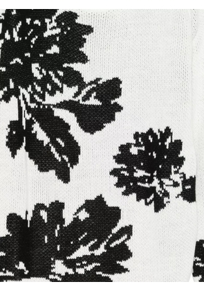 IMPERIAL floral-motif crew-neck sweater - White